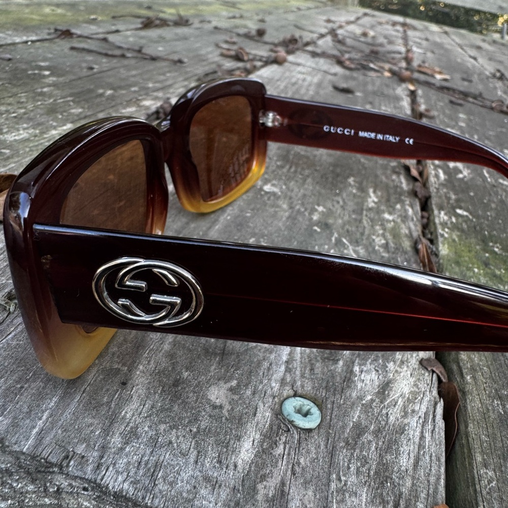 Gucci Brown and Tan Gradient Sunglasses - Picture 4 of 7